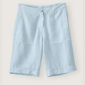 Poetry RELAXED Heavy linen Shorts Blue Size 8